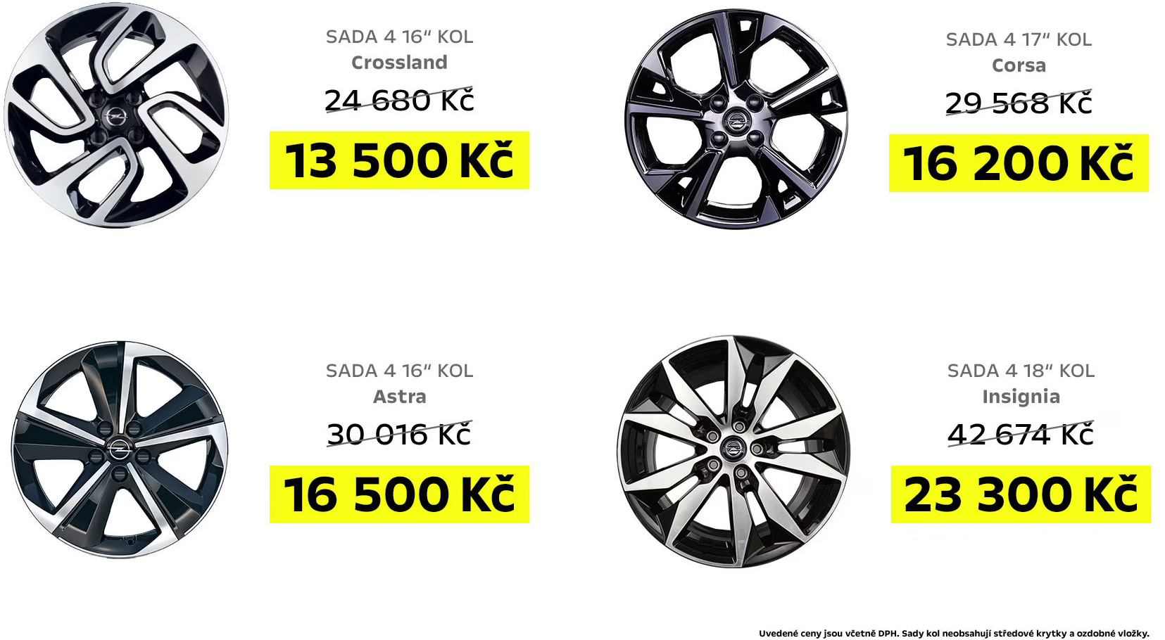 Originální kola Opel se slevou 30 %. Akční cena na kola Opel