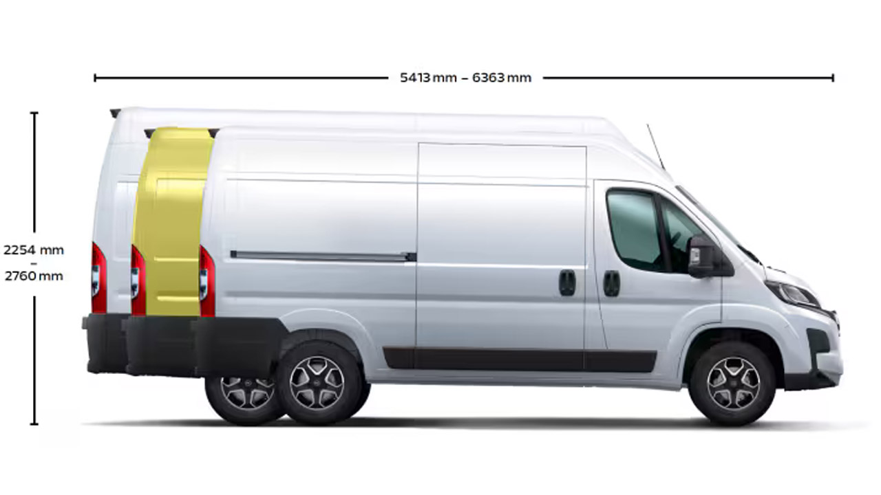 Opel Movano - Všestrannost - Varianty a velikosti karoserie Opel Movano