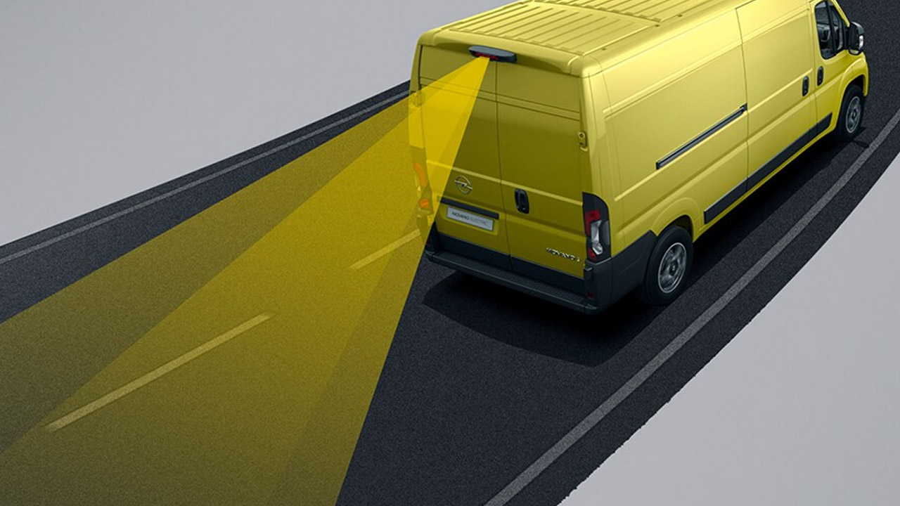 Opel Movano - Bezpečnost a asistenční systémy - Kontrola provozu za vozem Opel Movano